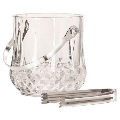 Crystalite Glass Ice Bucket & Tongs 05/10/2021 11:52:10