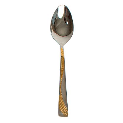 (6) Golden Wave Dessert Spoons 05/07/2021 15:44:48