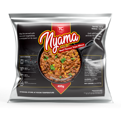 Show details for Nyama Beef flavoured soya mince 400g Picture of Nyama Beef flavoured soya mince 400g