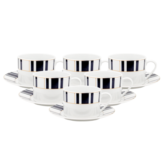 (6) Athena Teacup & Saucers 220ml