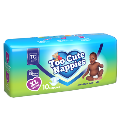 Picture of Too Cute Nappies 10s - Size XL (12-18Kg)