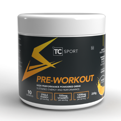 Pre-Workout Powdered Drink - Orange - 250g  Pre-Workout Powdered Drink - Orange - 250g