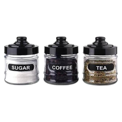 3pc Cafe Ebony Storage Set - 300ml  3pc Cafe Ebony Storage Set - 300ml