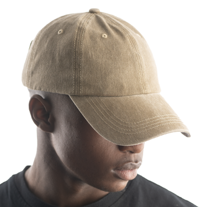 Berlin Men's Washed Peak Cap - Beige Picture of Berlin Men's Washed Peak Cap - Beige