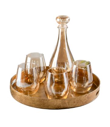 Show details for (4) Golden Stemless Wine Glasses - 630ml Picture of (4) Golden Stemless Wine Glasses - 630ml
