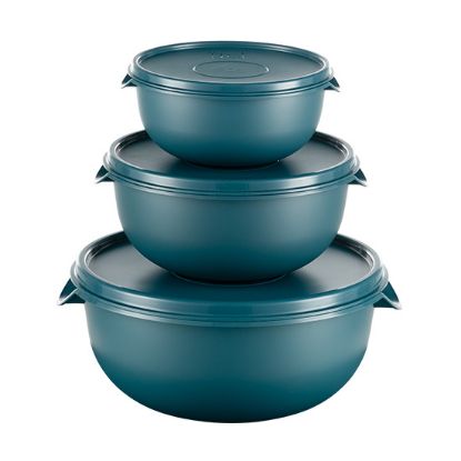 3pc Bowl Set and Lids - Teal (1.25lt, 2.5lt, 5lt) - PS305 3pc Bowl Set and Lids - Teal (1.25lt, 2.5lt, 5lt) - PS305