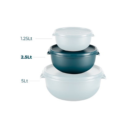 Bowl W/Lid 2.5Lt - Teal - PS202 Bowl W/Lid 2.5Lt - Teal - PS202