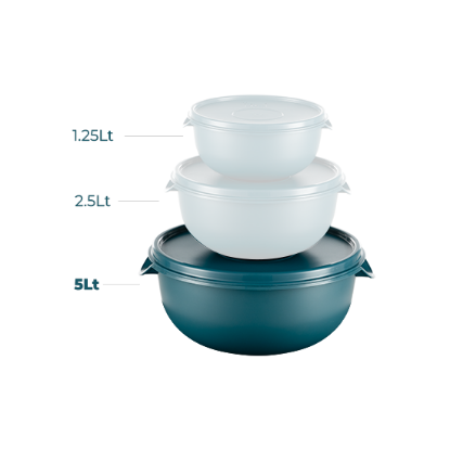 Bowl W/Lid 5Lt - Teal - PS204 Bowl W/Lid 5Lt - Teal - PS204