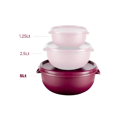 Bowl W/Lid 5Lt - Cherry - PS216 Bowl W/Lid 5Lt - Cherry - PS216
