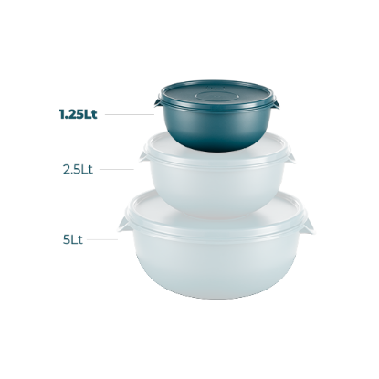 Bowl W/Lid 1.25Lt - Teal - PS200 Bowl W/Lid 1.25Lt - Teal - PS200
