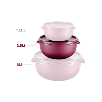 Bowl W/Lid 2.5Lt - Cherry - PS214 Bowl W/Lid 2.5Lt - Cherry - PS214