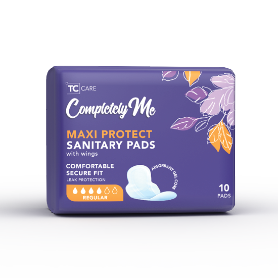 PC101 - (10) Completely Me Sanitary Pads with Wings - Maxi 