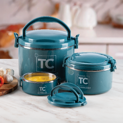 Show details for 3pc Food Warmer Set - Teal - 0.6Lt, 2.2Lt, 5.5Lt Picture of 3pc Food Warmer Set - Teal - 0.6Lt, 2.2Lt, 5.5Lt