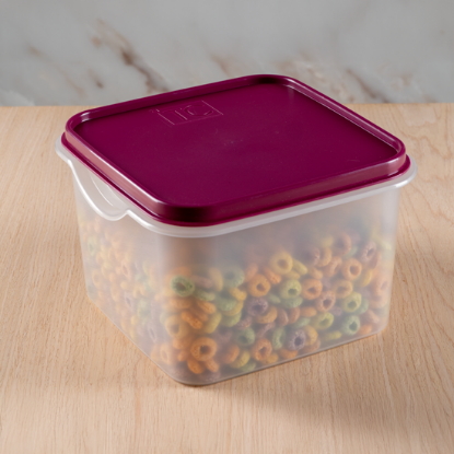 Show details for Easy Store Square With Lid 3Lt - Cherry Picture of Easy Store Square With Lid 3Lt - Cherry