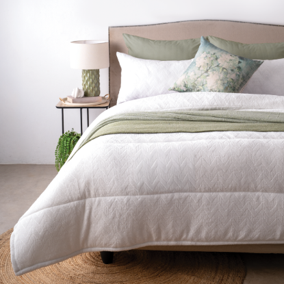 Picture of Chevron Comforter Set 3pc - White - Double