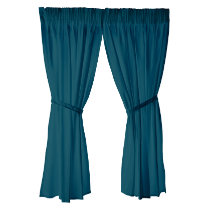 Show details for Café Curtains - Teal -  220cm x 120cm Picture of Café Curtains - Teal -  220cm x 120cm