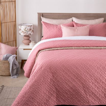 Show details for Cullinan Quilt Bed Set 3pc - Pink - King Picture of Cullinan Quilt Bed Set 3pc - Pink - King